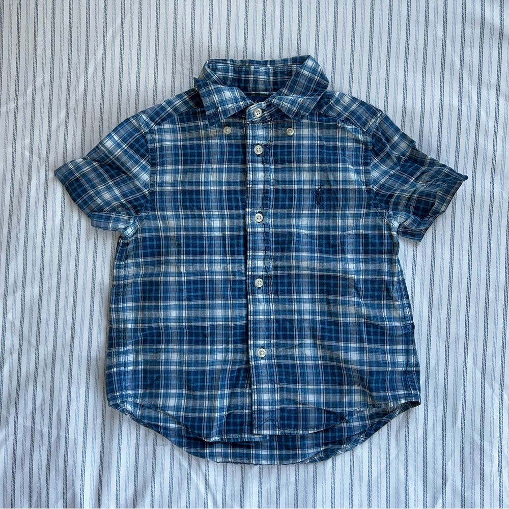 Ralph Lauren Boys Plaid Button-Down Shirt